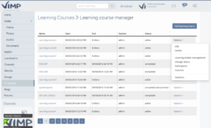 VIMP E-Learning Lernkurs-Manager
