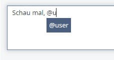 Benutzer erwähnen