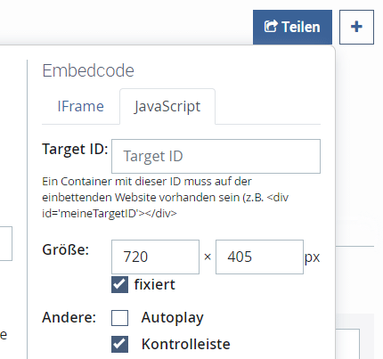 Javascript Embedcode