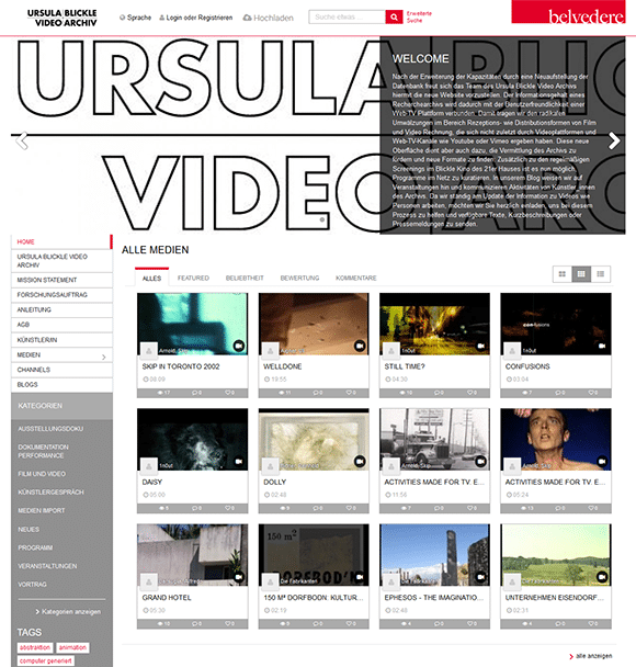 Ursula Blickle Video Archive